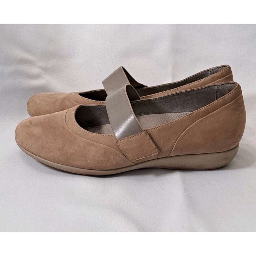 Dansko Taupe Suede Mary Jane Flats